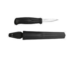 Нож Morakniv Wood Carving Basic, углеродистая сталь, черный (12658)