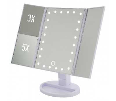 Зеркало косметическое трехстворчатое ENERGY EN-799Т, LED подсветка (159947)