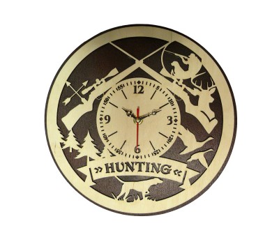 Часы настенные сувенирные модель Hunting 1 (диаметр 280мм)