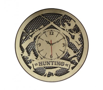Часы настенные сувенирные модель Hunting 2 (диаметр 280мм)