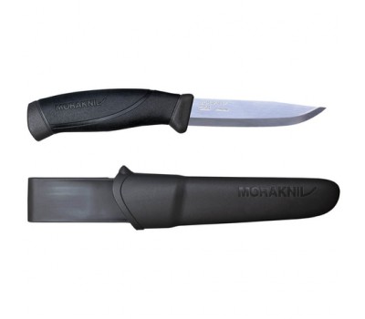 Нож Morakniv Companion Anthracite, нержавеющая сталь, черный (13165)