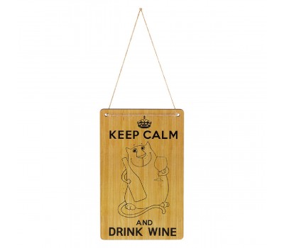 Табличка декоративная Keep Calm and drink Wine ИТ-067 Волшебная страна (007066)