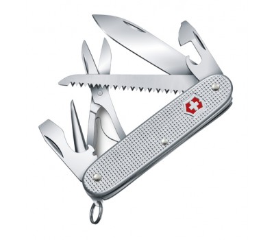Нож Victorinox Farmer X Alox, 93 мм, 10 функций, алюминиевая рукоять, серебристый (0.8271.26)