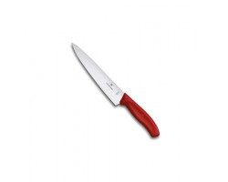 Нож Victorinox разделочный, лезвие 19 см прямое, красный (6.8001.19B)