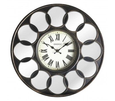 Часы настенные кварцевые ENERGY модель ЕС-122 круглые, зеркальные вставки (009496)
