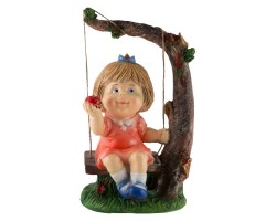 Фигурка садовая Девочка на качелях Н-48см (169342)