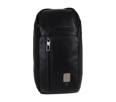 Рюкзак Piquadro Acron, с одним плечевым ремнем, черный, 35x18x9 см (CA5107AO N)
