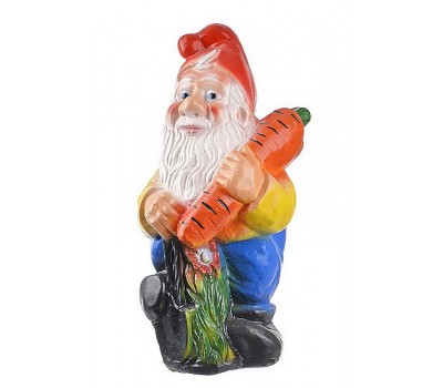 Фигурка садовая Гном с морковью Н-45 см (материал-гипс)