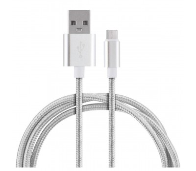 Кабель Energy ET-01 USB Type-C, цвет-серебро (006372)