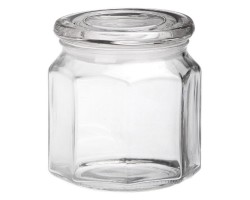 Стеклянная банка для сыпучих продуктов со стекл плоской крышкой, ARIA, объем 0,3 л (004466)