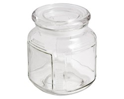 Стеклянная банка для сыпучих продуктов со стекл плоской крышкой, ARIA, объем 0,75 л (004470)