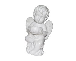 Фигурка садовая Ангел с чашей в руках малый (материал-гипс)