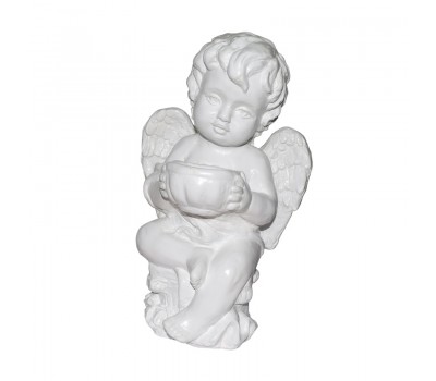 Фигурка садовая Ангел с чашей в руках малый (материал-гипс)