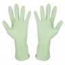 Перчатки латексные с хлопковым напылением, зеленые, размер M (101279)