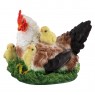 Фигурка садовая Курица-наседка с цыплятами Н-22см (169367)