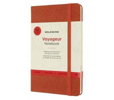 Блокнот Moleskine Voyageur Medium, 208 стр., красный, нелинованный (1139426(VN002F6))