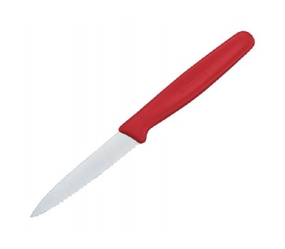 Нож Victorinox Standart для очистки овощей, летвие 8 см, серрейторная заточка, красный (5.0631)