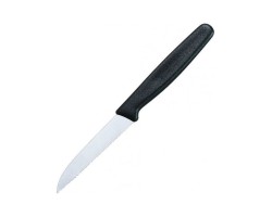 Нож Victorinox Standart для очистки овощей, летвие 8 см, серрейторная заточка, черный (5.0433)