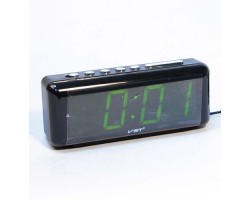 Настольные электронные часы-будильник VST-762 2 (LCD дисплей, цвет зеленый)