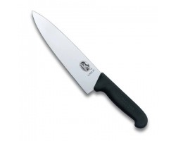 Нож Victorinox разделочный, лезвие 20 см широкое, черный (5.2063.20)