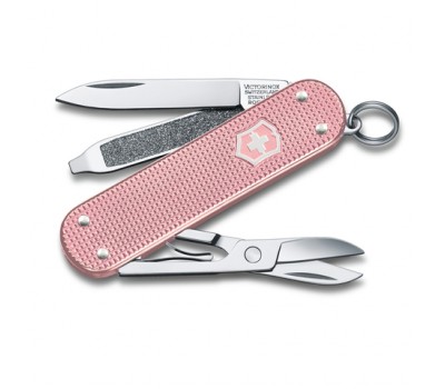 Нож-брелок Victorinox Classic SD Alox Colors, 58 мм, 5 функций, Cotton Candy (0.6221.252G)