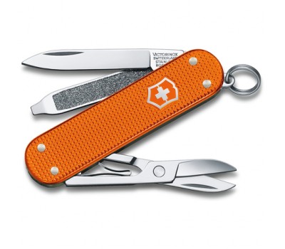 Нож-брелок Victorinox Classic Alox LE 2021, 58 мм, 5 функций, алюминиевая рукоять, оранжевый (0.6221.L21)