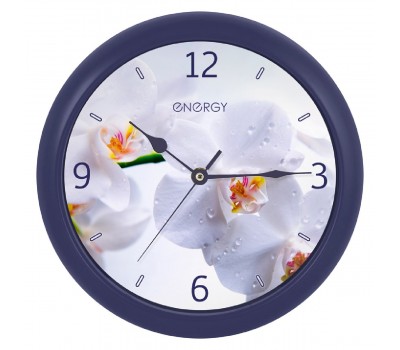 Часы настенные кварцевые ENERGY модель ЕС-110 орхидея (009483)
