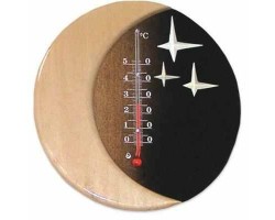 Термометр комнатный деревянный Стеклоприбор Д-15 Звездная ночь (диаметр 150 мм)