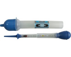 Ареометр АЭТ для измерения плотности тосола и электролита с устройством для отбора жидкости (набор автомобилиста)