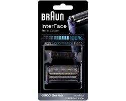 3000 Сетка Braun InterFace 3000series в сборе + нож тип 81416556 (черная)