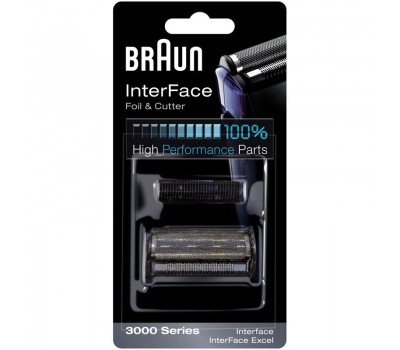 3000 Сетка Braun InterFace 3000series в сборе + нож тип 81416556 (черная)