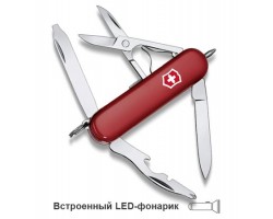 Нож-брелок Victorinox Classic Midnite Manager, 58 ммм, 10 функций, красный (0.6366)