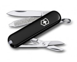 Нож-брелок Victorinox Classic, 58 мм, 7 функций, черный (0.6223.3)