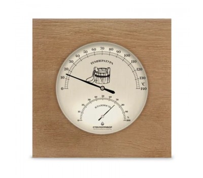 Термогигрометр для сауны Стеклоприбор ТГС-6 (термометр от 0 до +140C, гигрометр от 0 до 100проц.)