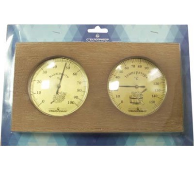 Термогигрометр для сауны Стеклоприбор ТГС-7 (термометр от 0 до +150C, гигрометр от 0 до 100проц.)