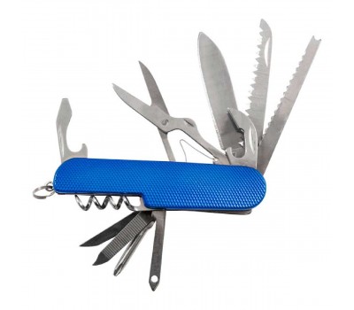 Нож складной многофункциональный Ecos SR082 11 в 1, нержавеющая сталь, блистер, синий, (325130)