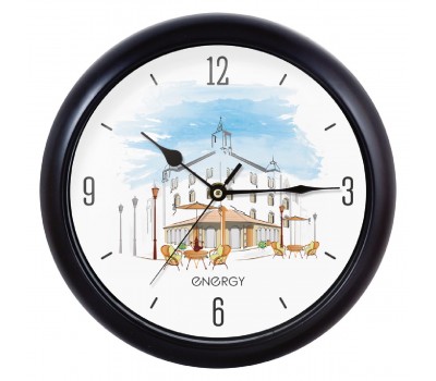 Часы настенные кварцевые Energy EC-105 круглые (25.0x3.8 см) кафе (009478)