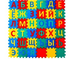 Детский напольный коврик-пазл Алфавит 36 деталей 15х15х1см