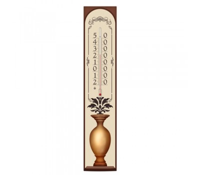 Термометр комнатный деревянный Стеклоприбор Д-11 Кувшин подарочный (540х115 мм)