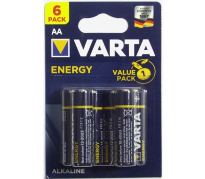 Батарейка Varta Energy (AA) LR06-BL4 1.5V (6 шт. в уп.)