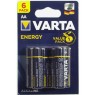 Батарейка Varta Energy (AA) LR06-BL4 1.5V (6 шт. в уп.)