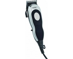 HTC CT-7307 профессиональная машинка для стрижки волос сетевая, черно-серебристая
