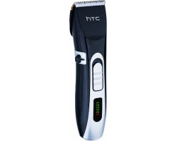 HTC AT-739 профессиональная машинка для стрижки волос аккумуляторная, черно-серебристая