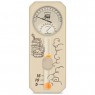 Термометр для сауны Стеклоприбор Банная Станция-3 (дерево, термометр+гигрометр+песочные часы)