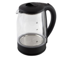 Матрена МА-009 чайник электрический дисковый, 2л, 1500Вт, стекло, черный(005418)