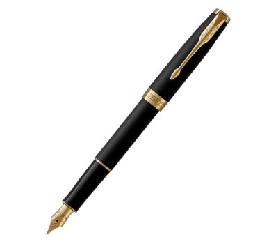 Parker Sonnet Core-Matte Black GT, перьевая ручка, F, BLx (1931516)