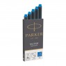 Parker Чернила (картридж) смывающиеся, синий, 5 шт в упаковке (1950383)