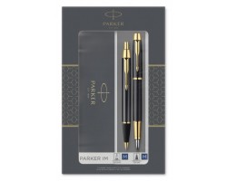Набор подарочный Parker IM Core-Black GT, ручка перьевая+ручка шариковая (2093216)