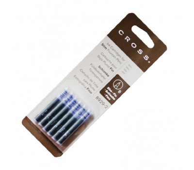 Cross Чернила (картридж) для перьевой ручки Classic Century Spire, синий, 6 шт в упаковке (8929-2)