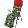 Кресло-шезлонг складное с подножкой и матрасом Ника Haushalt HHK5 F Цвет-Принт с фламинго